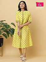 Butti printed aline kurtha (Pack of all sizes)